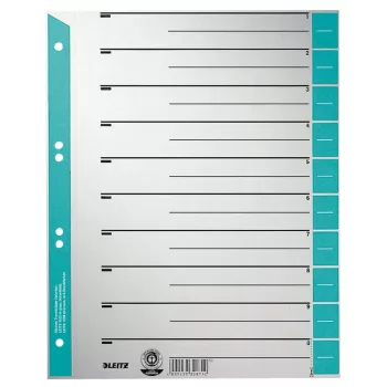 Leitz 16520030 numerollinen välilehti kartonki sininen, harmaa