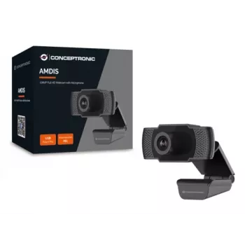 Conceptronic AMDIS 1080P Full HD -verkkokamera mikrofonilla, 2 MP, 1920 x 1080 pikseliä, Full HD, 30 fps, 1280x720@30fps, 1920x1080@30fps, M-JPEG, YUV