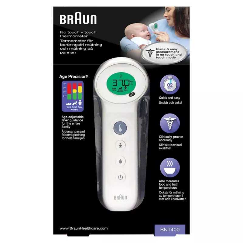 Braun BNT400 kaukomittaus valkoinen otsa