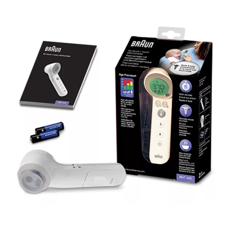 Braun BNT400 kaukomittaus valkoinen otsa