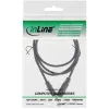 InLine audiokaapeli 3,5 mm stereo pistoke/rasia 1 m