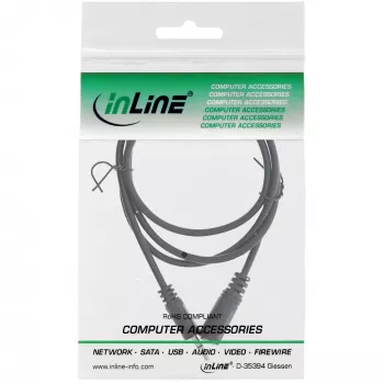 InLine audiokaapeli 3,5 mm stereo pistoke/rasia 1 m