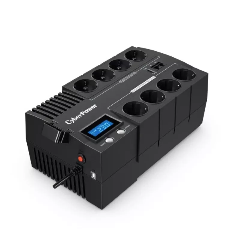 CyberPower BR1200ELCD keskeytymätön virransyöttö (UPS) Line-Interactive 1,2 kVA 720 W 8 AC-lähtöä