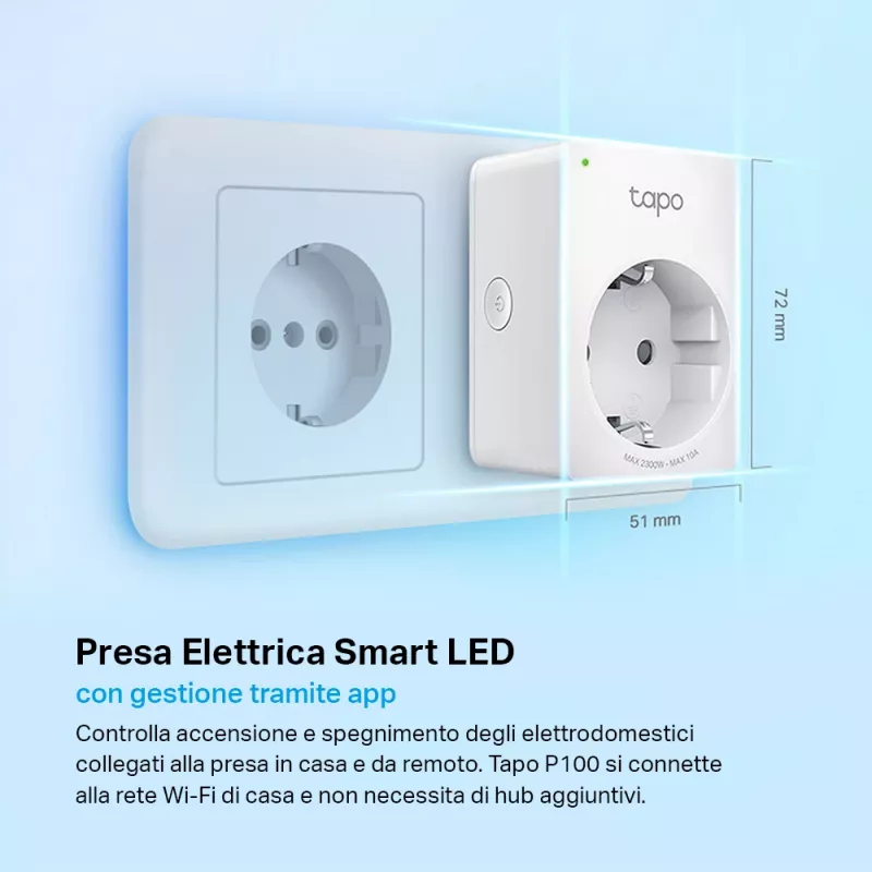 TP-LINK Tapo P100 älypistoke valkoinen 2300 W