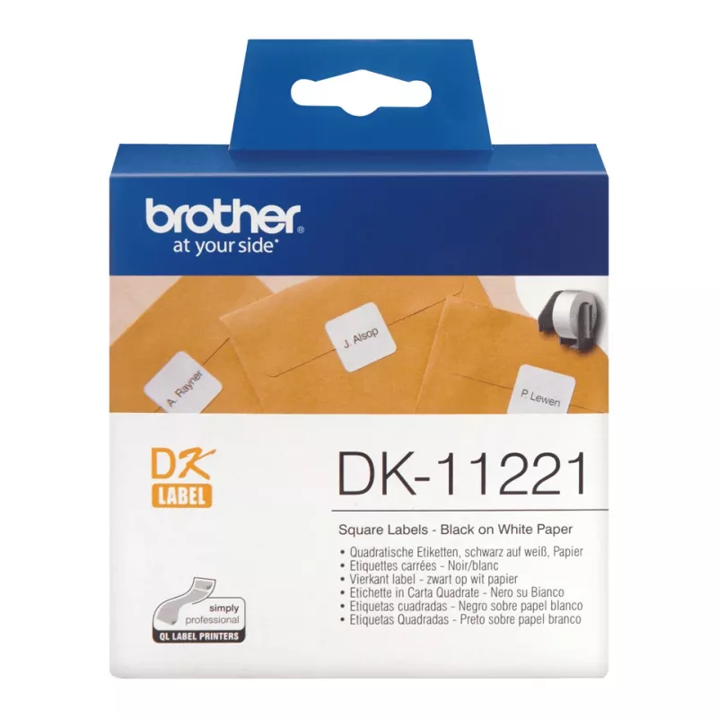Neliönmuotoinen paperitarra Brother DK11221