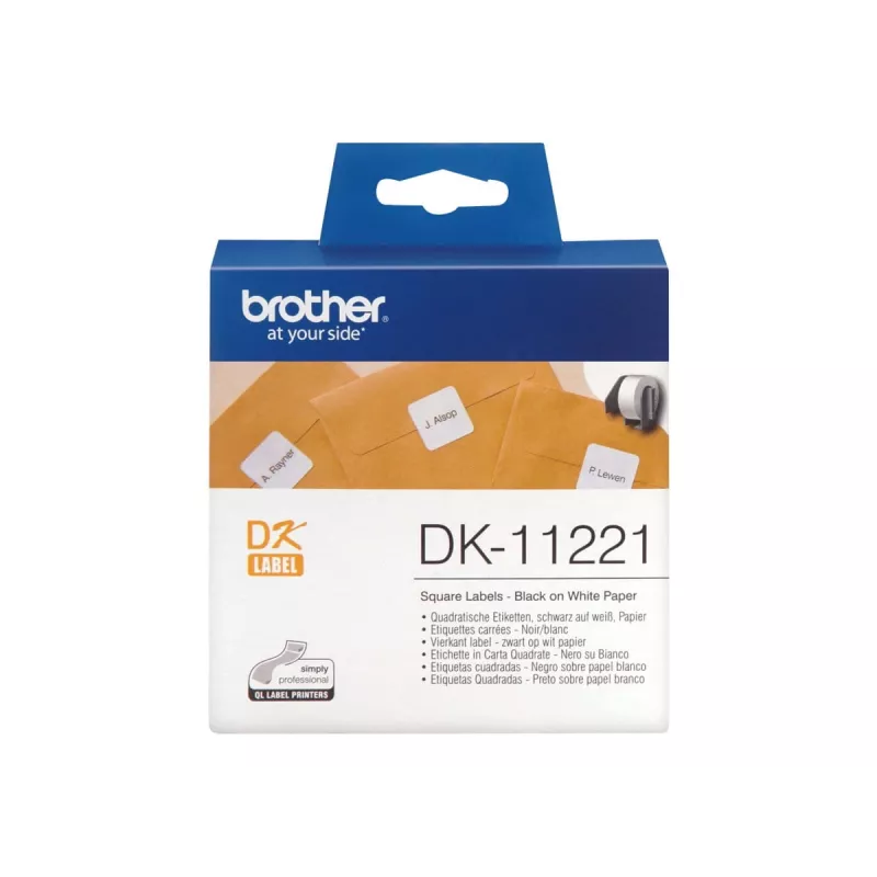 Neliönmuotoinen paperitarra Brother DK11221