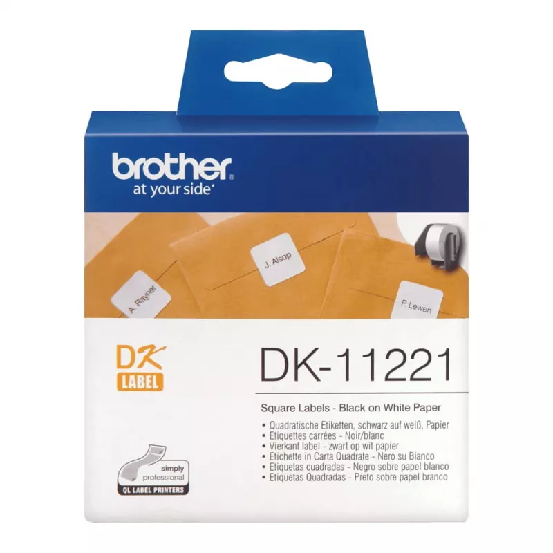 Neliönmuotoinen paperitarra Brother DK11221