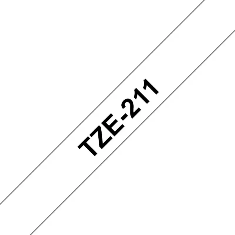 Tarratulostusnauha Brother TZe-211 musta valkoisella