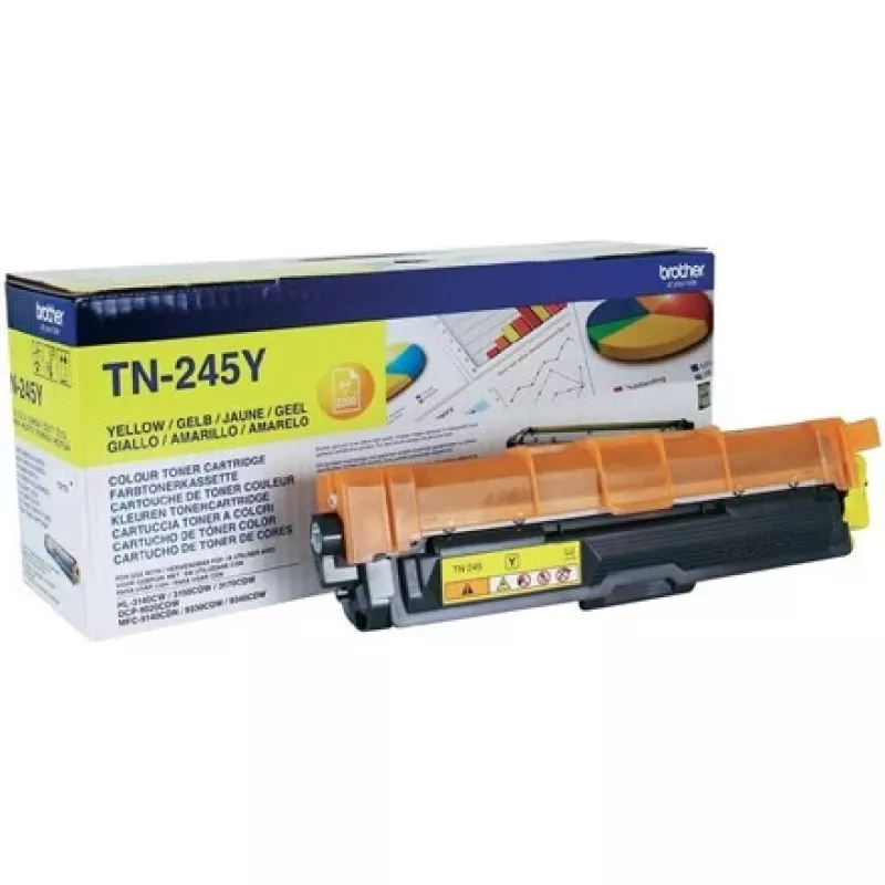 Brother TN-245Y väriainekasetti, keltainen, 2200 sivua