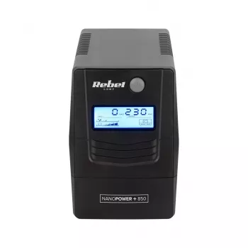 Rebel Nanopower Plus 850 UPS | Off-line | sinimuotoinen | 850VA | 480W | LCD | USB