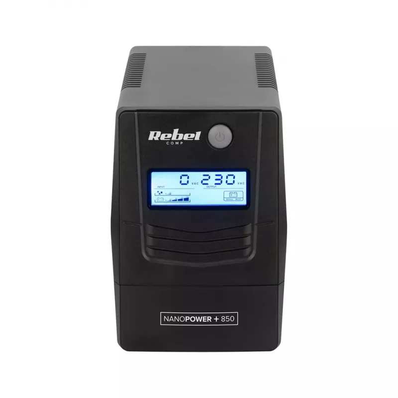Rebel Nanopower Plus 850 UPS | Off-line | sinimuotoinen | 850VA | 480W | LCD | USB