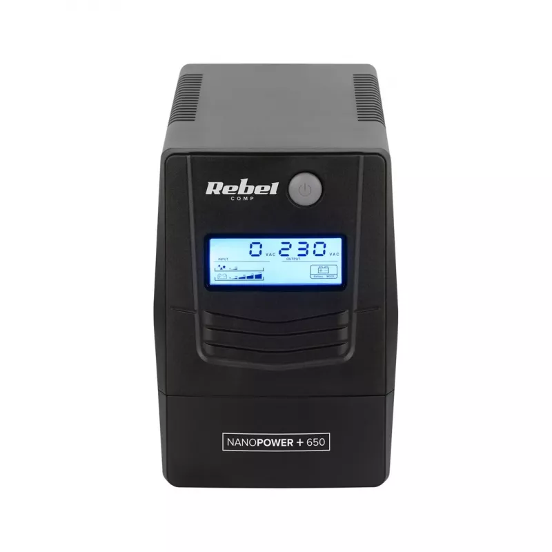 Rebel Nanopower Plus 1000 UPS | Off-line | sinimuotoinen | 1000VA | 600W | LCD | USB