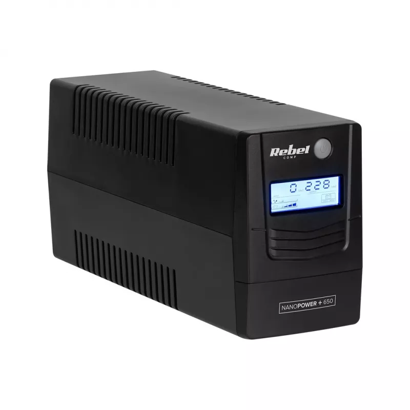 Rebel Nanopower Plus 1000 UPS | Off-line | sinimuotoinen | 1000VA | 600W | LCD | USB