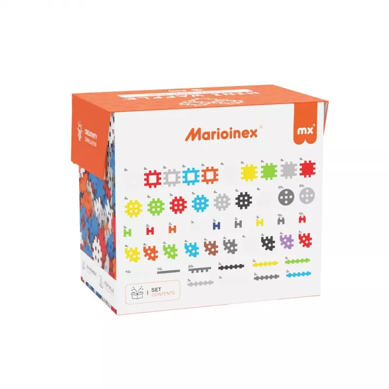 Rakennuspalikat Marioinex Mini Waffle Constructor 300 — yhteensopiva rakennussarja, 300 osaa, monivärinen