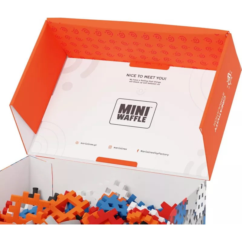 Rakennuspalikat Marioinex Mini Waffle Constructor 300 — yhteensopiva rakennussarja, 300 osaa, monivärinen