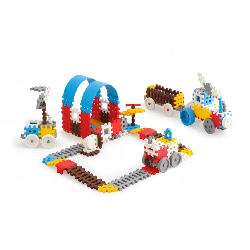 Rakennuspalikkasarja Marioinex 902820 — 140-osainen Mini Waffle -palikkasarja pojille