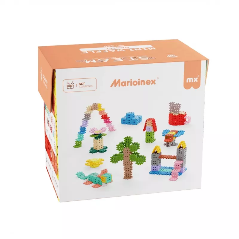 Marioinex Mini Waffle rakennuspalikat, pastelli, 300 osaa