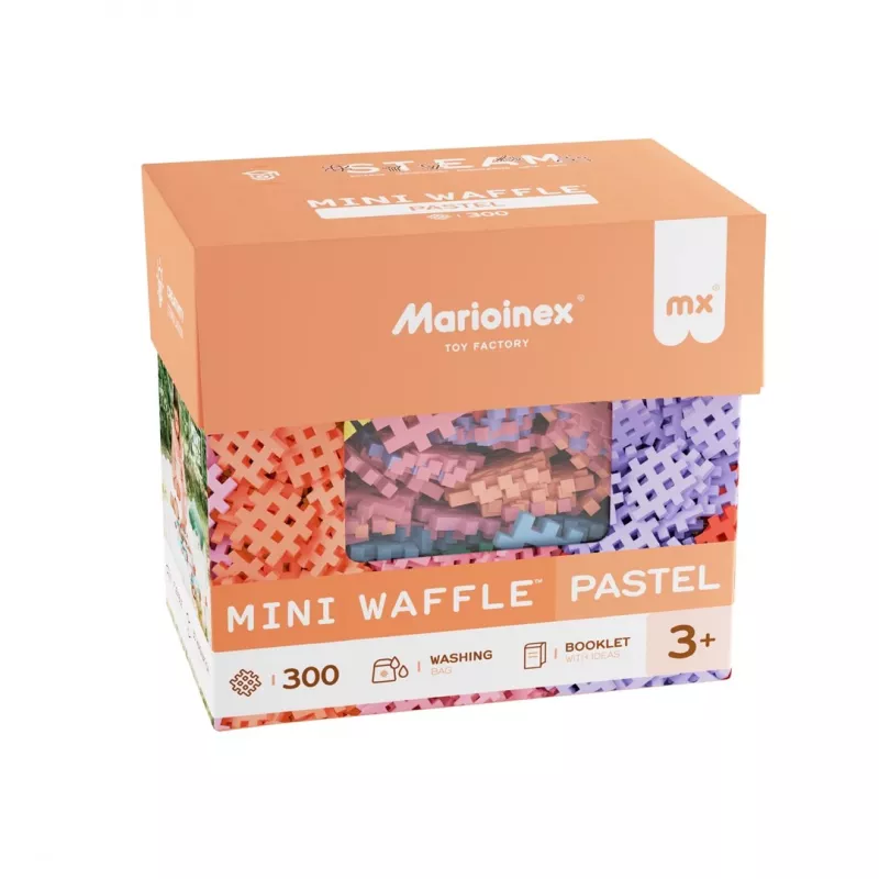 Marioinex Mini Waffle rakennuspalikat, pastelli, 300 osaa