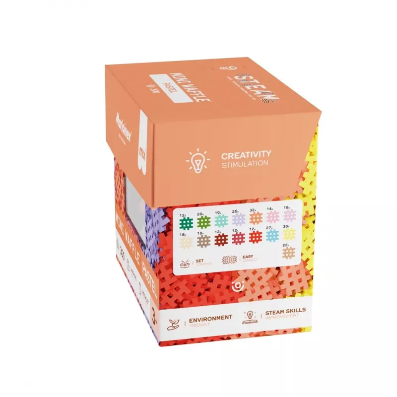 Marioinex Mini Waffle rakennuspalikat, pastelli, 300 osaa