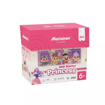 Marioinex Waffle Mini Blocks Princess rakennussarja — 280 osaa, monivärinen, laatikko, ikä 6+