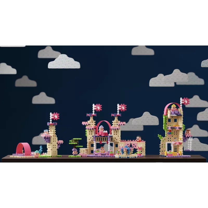 Marioinex Waffle Mini Blocks Princess rakennussarja — 280 osaa, monivärinen, laatikko, ikä 6+