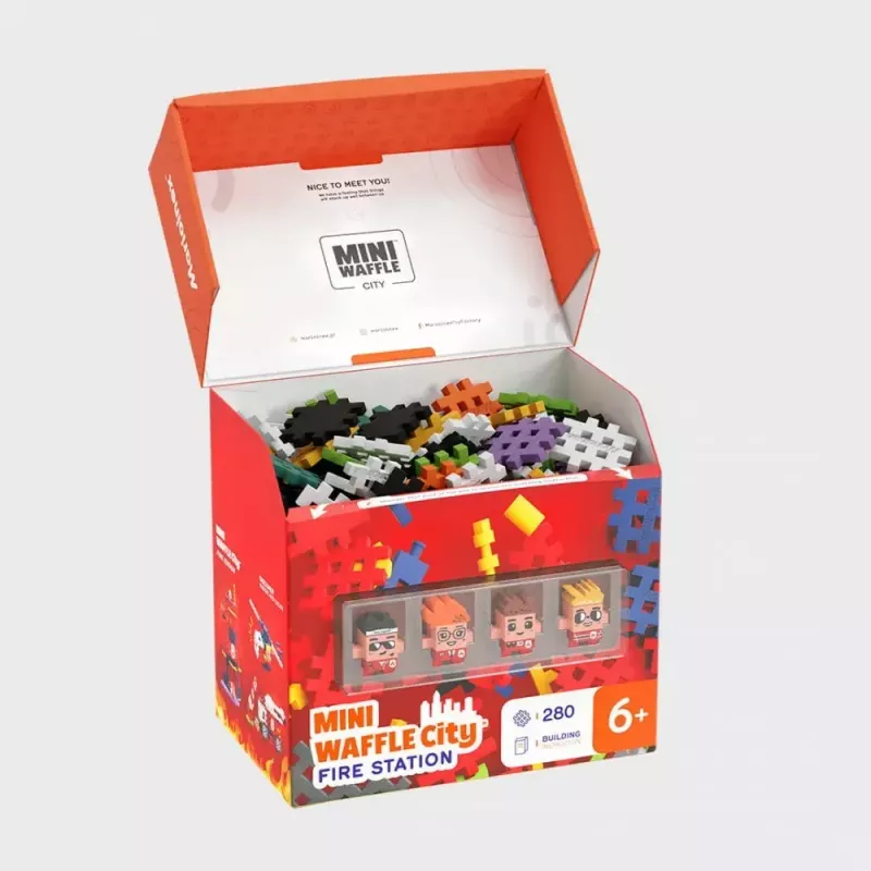 Marioinex Waffle Blocks paloasema rakennussarja 280 osaa, malli 906279