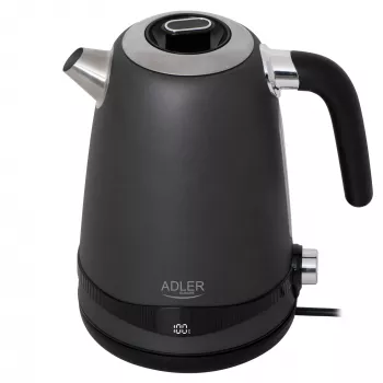 Adler vedenkeitin | AD 1295g SS | sähkö | 2200 W | 1,7 L | ruostumaton teräs | 360° kääntyvä alusta | harmaa