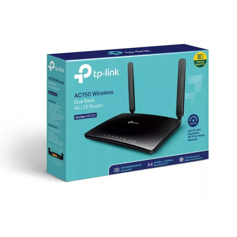 Reititin TP-Link AC750 Wireless Dual Band 4G LTE