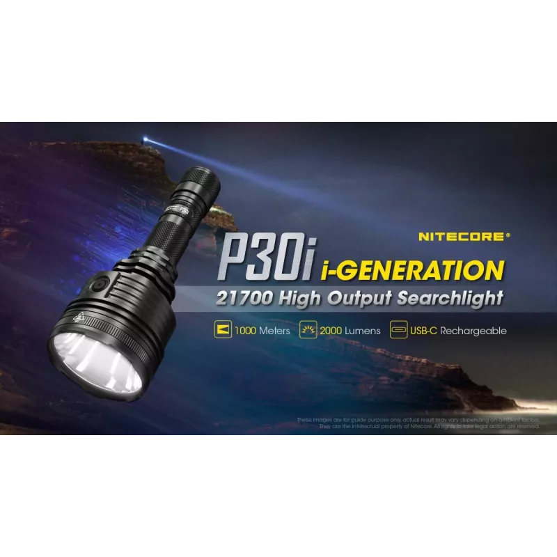 Nitecore P30i musta käsivalaisin LED