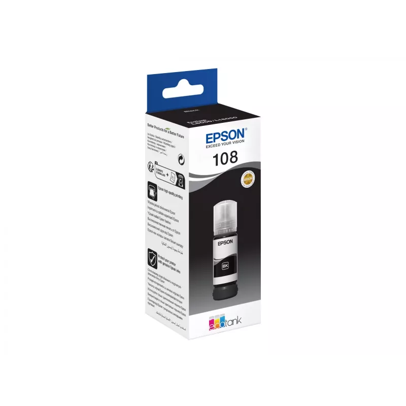 EPSON 108 EcoTank musta mustepullo