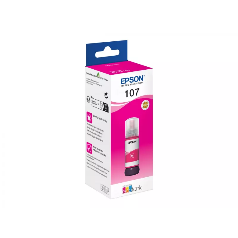 EPSON 108 EcoTank magenta mustepullo