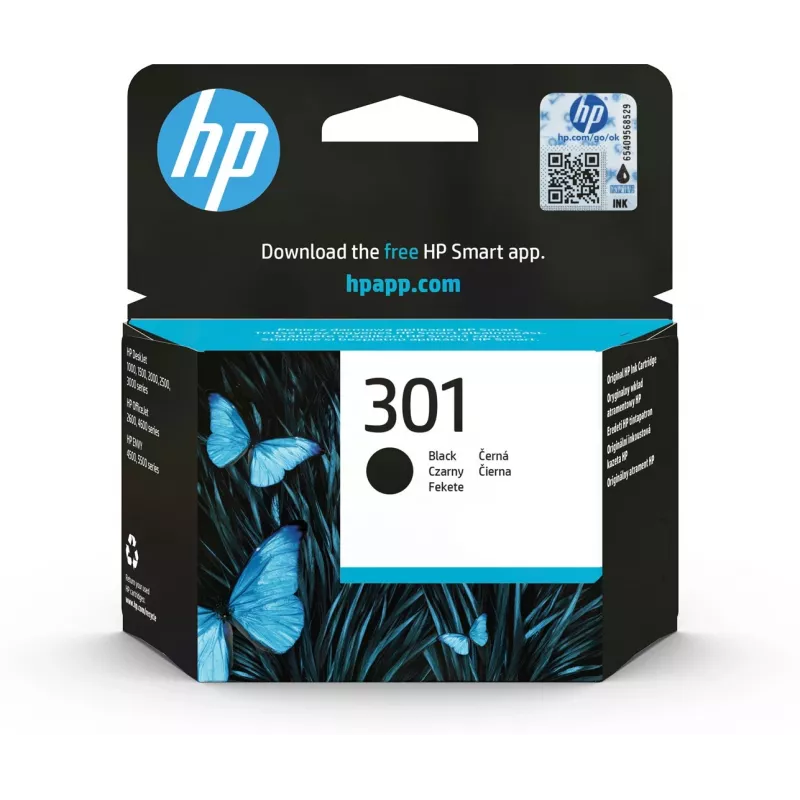 HP 301 musta alkuperäinen mustekasetti