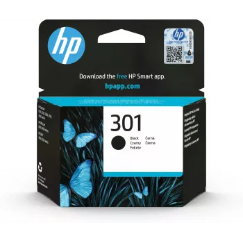 HP 301 alkuperäinen mustekasetti musta vakiokapasiteetti 3 ml