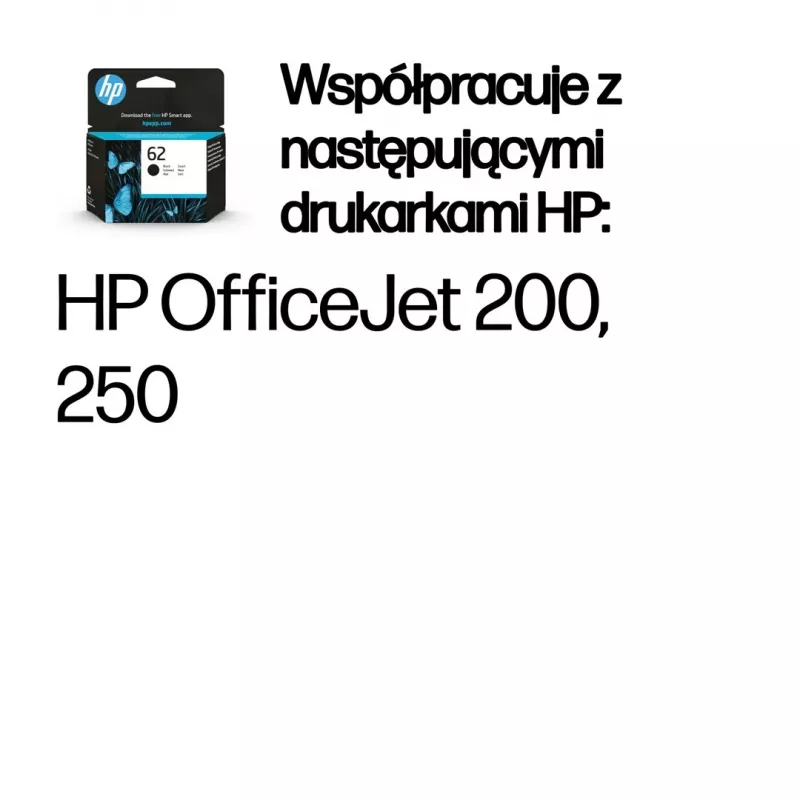 HP 62 musta alkuperäinen mustekasetti