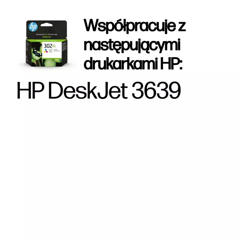 HP 302XL High Yield Tri-color alkuperäinen mustekasetti