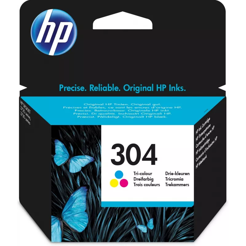 HP 304 Tri-Color alkuperäinen mustekasetti