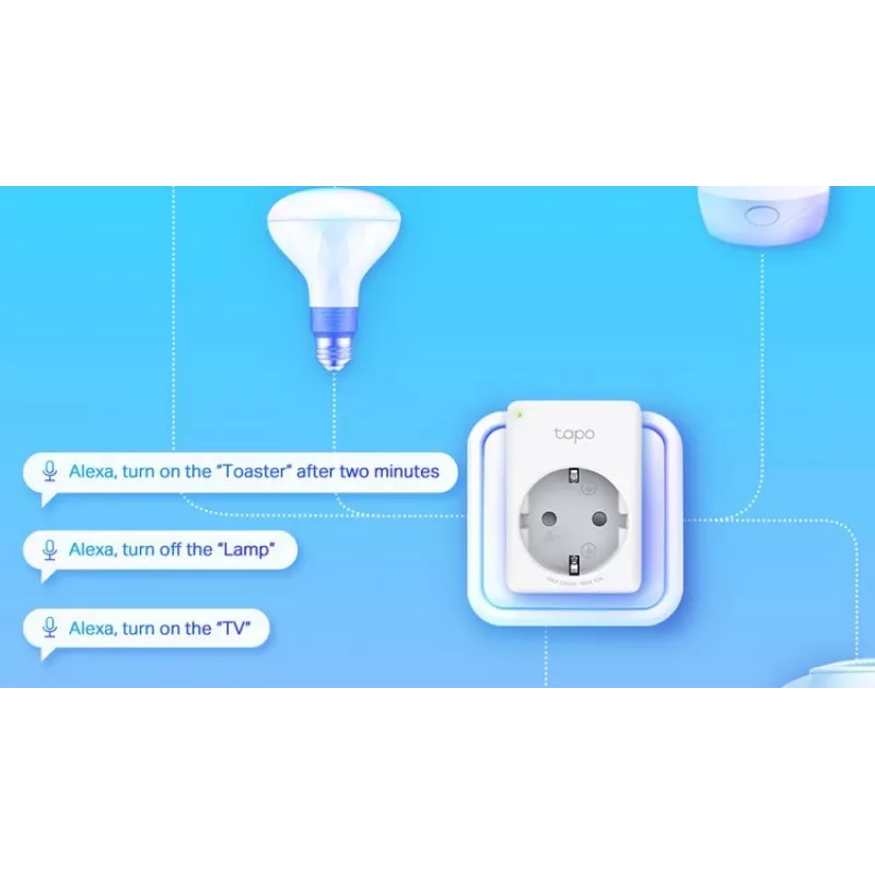 Tapo P100 V2 - älypistoke - Mini - langaton - 802.11b/g/n, Bluetooth 4.2 - 2