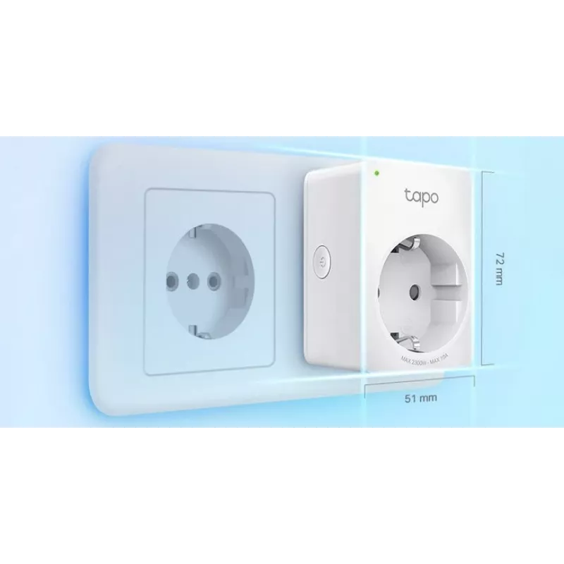Tapo P100 V2 - älypistoke - Mini - langaton - 802.11b/g/n, Bluetooth 4.2 - 2