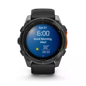 Garmin Fenix 8 3,56 cm (1,4) AMOLED 51 mm digitaalinen 454 x 454 pikseliä kosketusnäyttö titaani WLAN GPS (satelliitti)