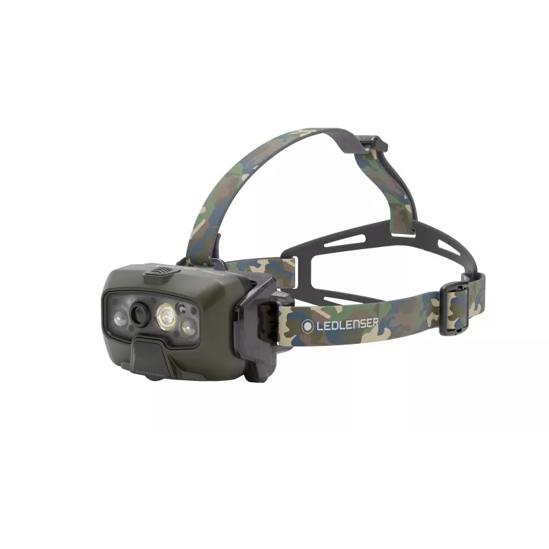 Ledlenser HF8R Core RGB Camouflage - otsalamppu taskulamppu LED, vihreä