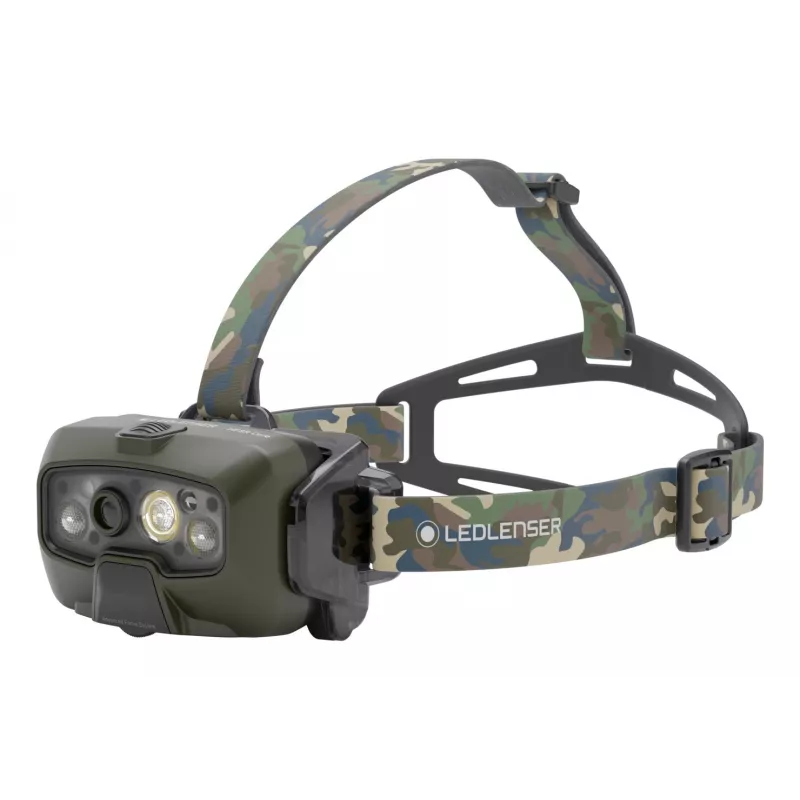 Ledlenser HF8R Core RGB Camouflage - otsalamppu taskulamppu LED, vihreä