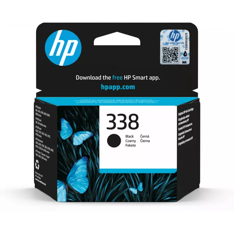 HP 338 muste 11ml musta PS8150 8450 DJ5740 6540 6840 PSC2610 2710 2355 (ML)