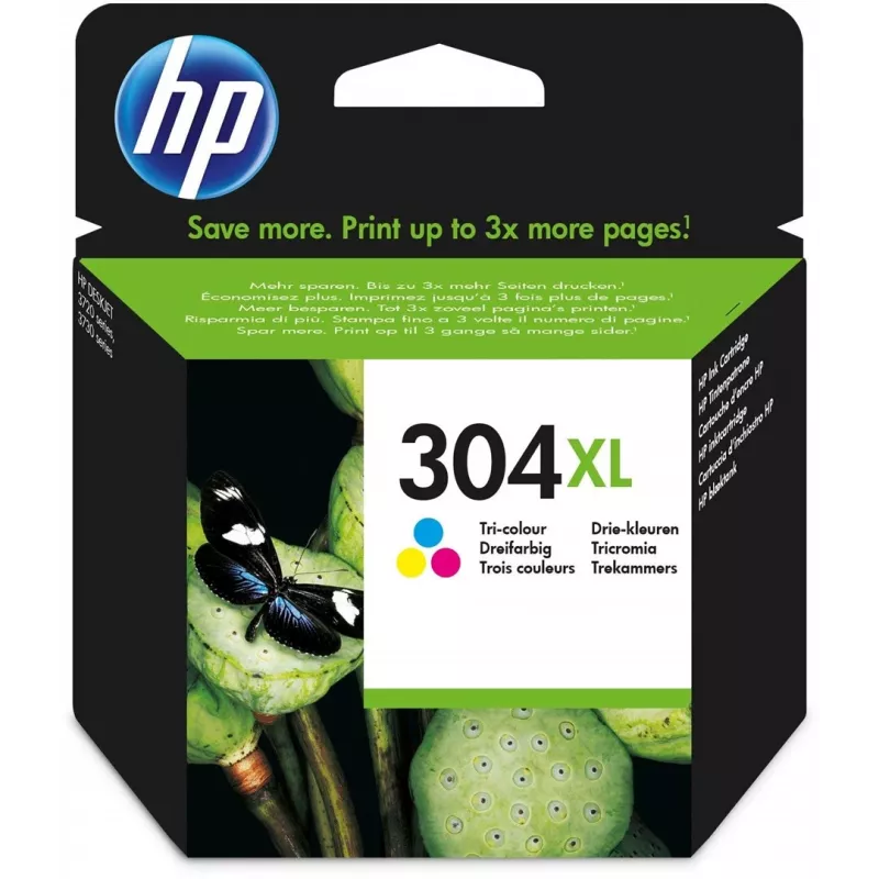 HP 304XL Tri-Color alkuperäinen mustepatruuna