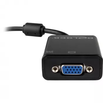 DeLOCK 61848 videokaapeli-adapteri 0,125 m VGA (D-Sub) DisplayPort musta