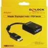 DeLOCK 61848 videokaapeli-adapteri 0,125 m VGA (D-Sub) DisplayPort musta
