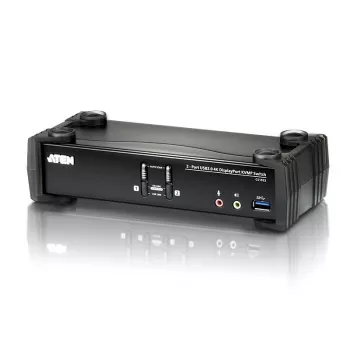 ATEN 2-Port USB 3.1 Gen 1 4K DisplayPort 1.2 KVMP™ -kytkin audiolla (KVM-kaapeli sisältyy)