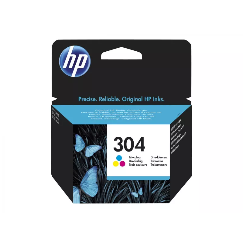HP 304 kolmivärinen mustepatruuna