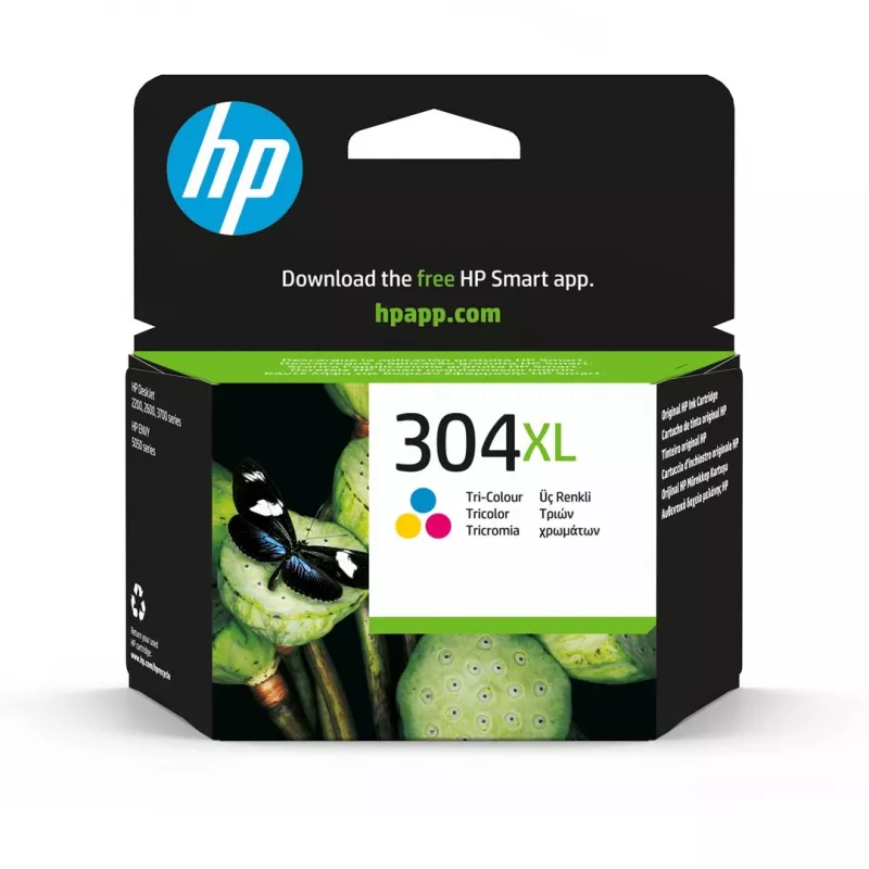 HP 304XL Tri-color alkuperäinen mustepatruuna