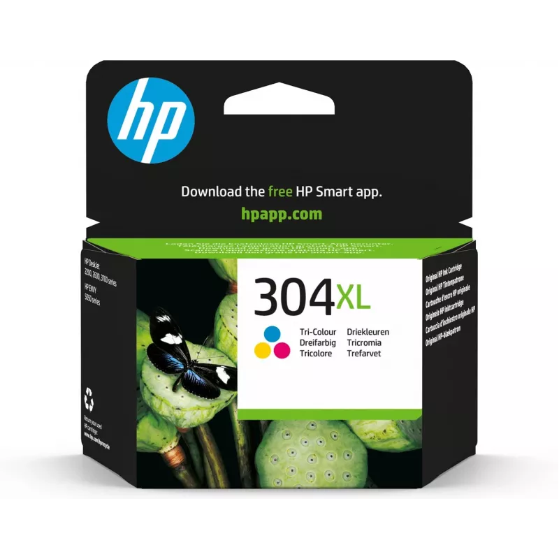 HP 304XL Tri-color alkuperäinen mustepatruuna