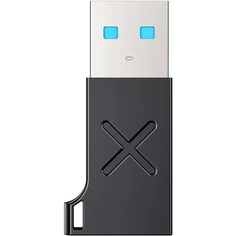 Unitek USB-C - USB-A -sovitin A1049ABK01 — musta, kompakti sovitin USB-C (liitäntä) - USB-A (pistoke)